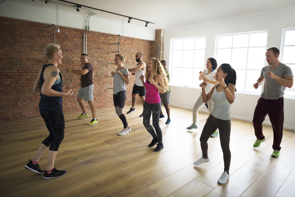 Diversity People Exercise Class Relax Concept